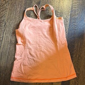 Peach Strappy Tank Top